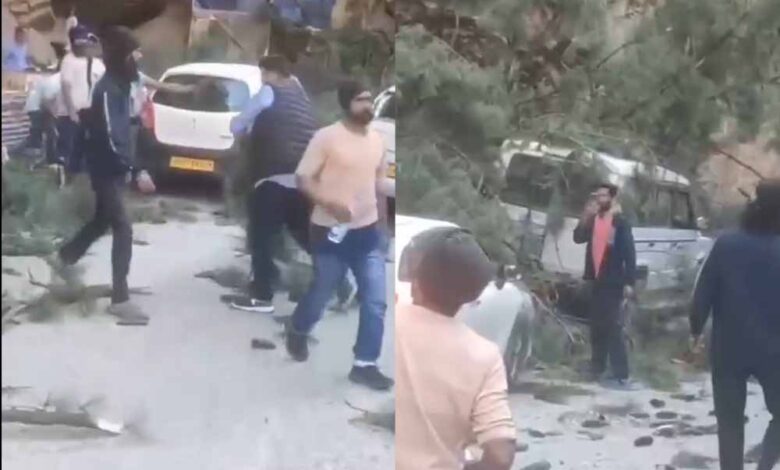मणिकर्ण में गाड़ियों पर गिरा पेड़, छह की मौत, कई घायल