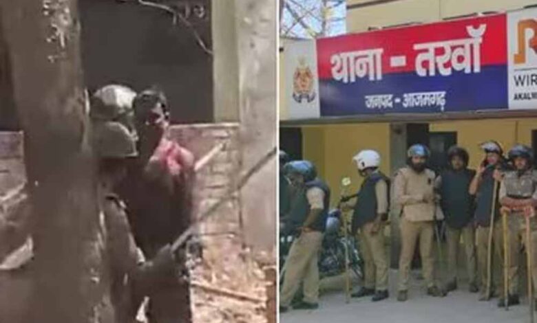 आजमगढ़ में लॉकअप में युवक मौत से बवाल, थाने का घेराव, तोड़फोड़-पथराव